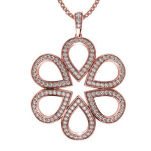Diamantový náhrdelník z ružového zlata