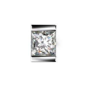 Diamantové náušnice z bieleho zlata - pohľad spredu