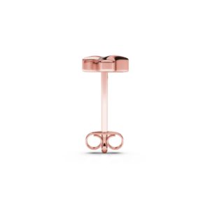 Diamantové náušnice z ružového zlata - pohľad spredu
