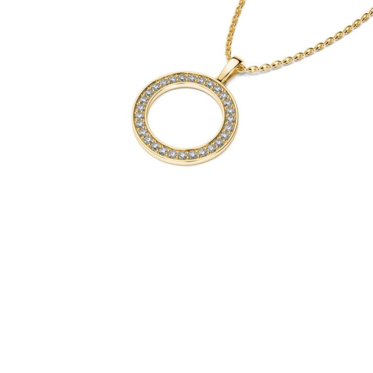 Zlatý náhrdelník s diamantmi Lovisa