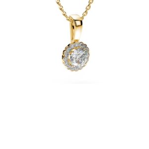Zlatý náhrdelník s diamantmi - izometrický pohľad