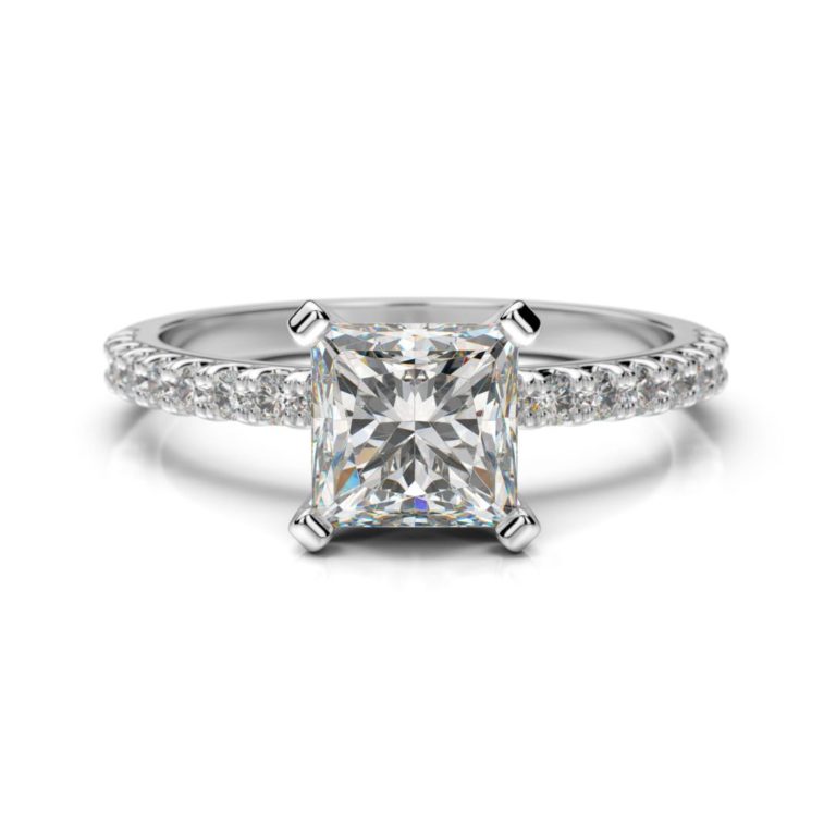 Zásnubný prsteň s diamantom Ela Princess