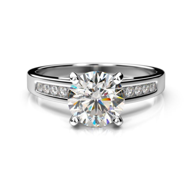 Zásnubný prsteň s diamantom Avior Round