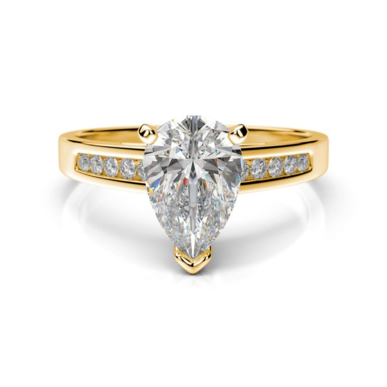 Diamantový zásnubný prsteň Avior Pear